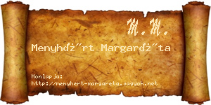 Menyhért Margaréta névjegykártya